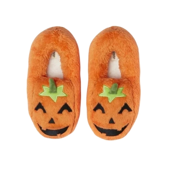 New DearfoamJack O Lantern  Face Plush Slippers Unisex W11-12 M9-10 Oran… - Picture 4 of 16